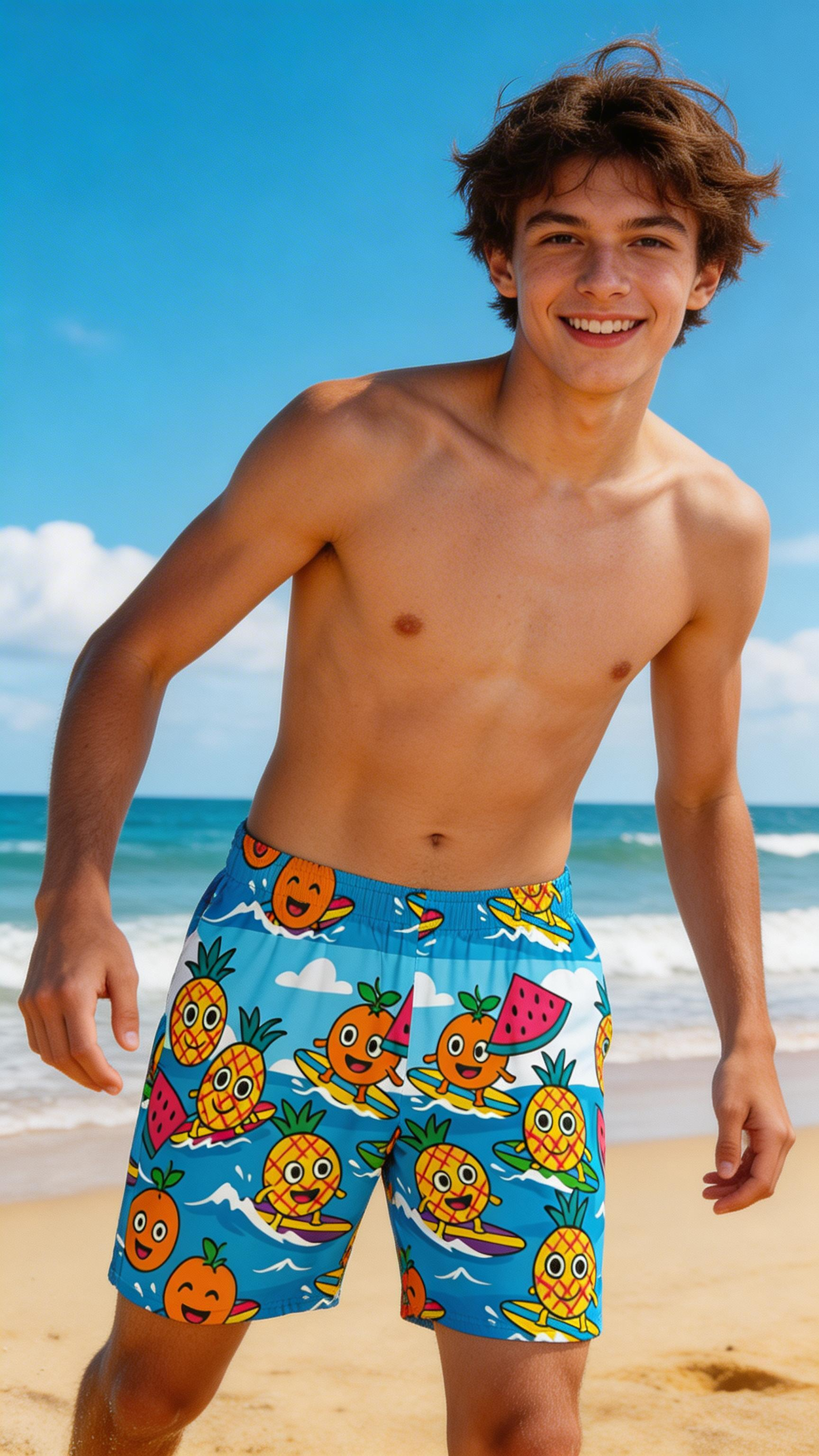 Happy Fruits Swim Trunks